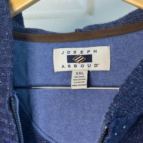 Joseph Abboud Wool Blend Speckled Zip Hoodie XXL - Picture 4 of 4